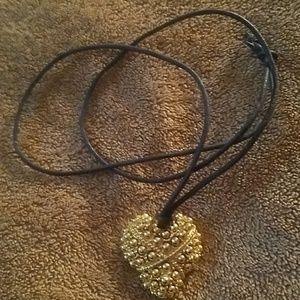 Goldtone heart pendant